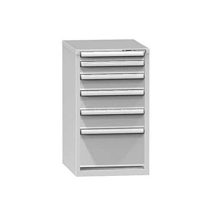 Zásuvková skříň ZE4, 578 x 753 x 990 mm, šedá-šedá