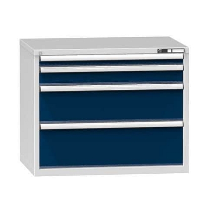 Zásuvková skříň ZG2, 1037 x 753 x 840 mm, šedá-tmavě modrá