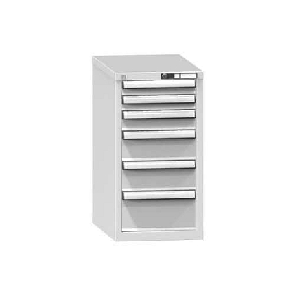 Zásuvková skříň ZH6, 442 x 753 x 840 mm, šedá-šedá