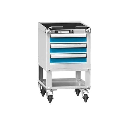 Dílenský vozík ZLM39-1, 19x27D, 442 x 600 x 785 mm, šedá-modrá