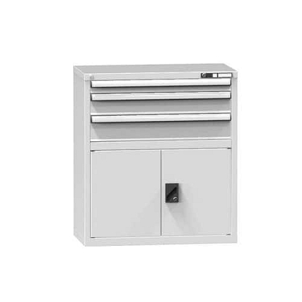 Zásuvková skříň ZR2, 884 x 464 x 990 mm, šedá-šedá