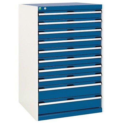 Dílenská zásuvková skříň, Bott SL-87, výška 120 cm, 10 zásuvek