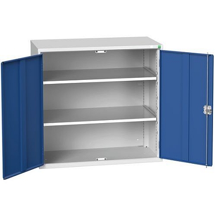 Dílenská skříň policová Bott Verso, 100 x 105 x 55 cm, 2 police, šedá-modrá