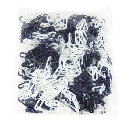 Fotoluminiscenční plastový řetěz k zahrazovacím sloupkům, délka 25 m, průměr 8mm, černo/žlutý