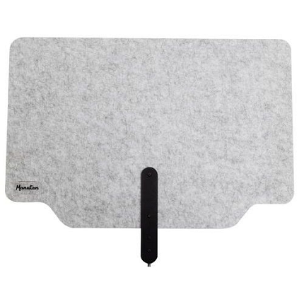 Stolový paraván Manutan Expert, s úchyty, světle šedá, 70 x 48 cm