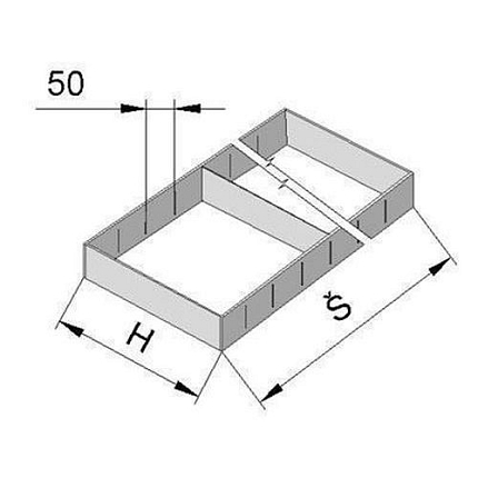 Rovné ohrádky, 90 cm