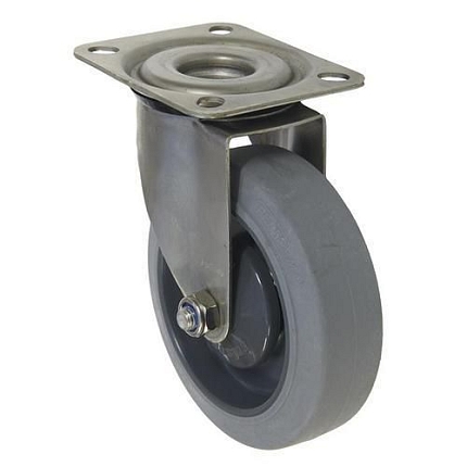 Gumová transportní kola s přírubou, průměr 100 - 200 mm, otočná, kluzná ložiska