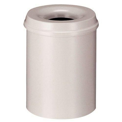 Kovový samozhášecí odpadkový koš Hole, objem 80 l, šedý