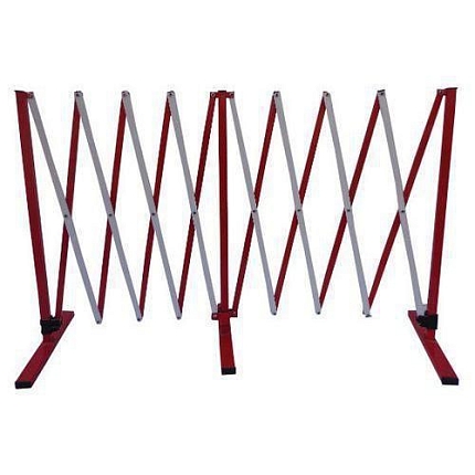 Kovová mobilní zábrana Manutan Expert, skládací, délka 421 cm