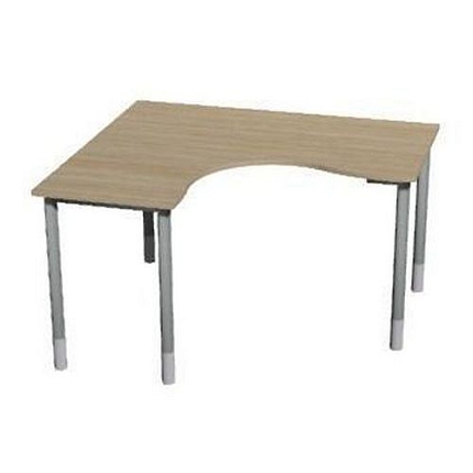 Rohové psací stoly Gemi, 160 (80) x 140 (65) x 70-90 cm, levé provedení