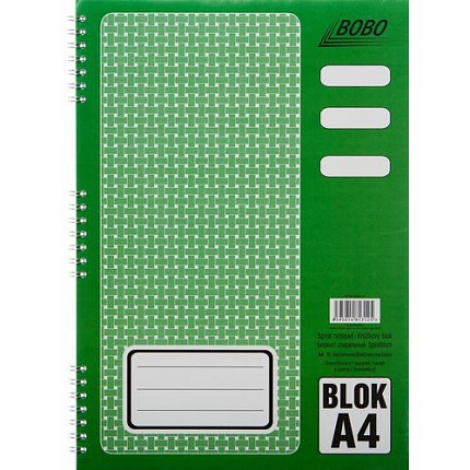 Blok s kovovou boční spirálou