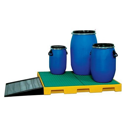 Plastová záchytná vana s roštem, kapacita 200 l