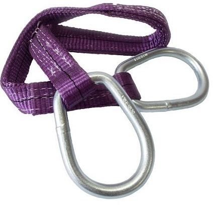 Zvedací popruhy s kovovými oky, do 1 000 kg, dvouvrstvé