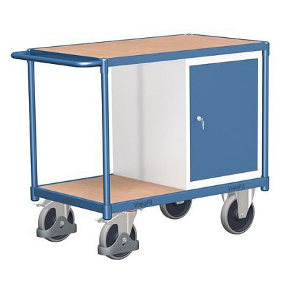 Dílenský vozík se skříňkou, 93 x 119 x 60 cm, modrý