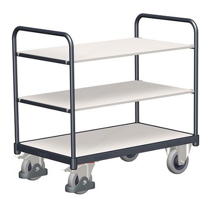 Policový vozík ESD, 3 police, do 250 kg, 106 x 70 x 99 cm