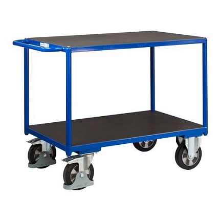 Policové vozíky s madlem, do 1 000 kg, 2 police