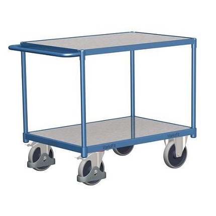 Policové vozíky s madlem, do 500 kg, 2 police