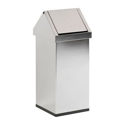 Kovový odpadkový koš Swing, objem 55 l