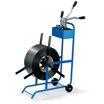 Pojízdný odvíječ plastové pásky