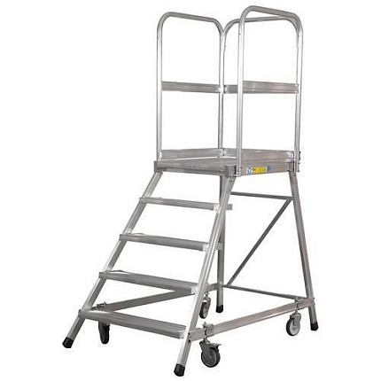 Pojízdný hliníkový plošinový žebřík Zarges, 8 stupňů