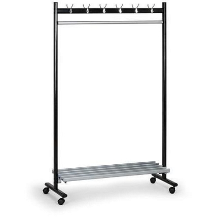 Řadový stojanový věšák Jerry II s policí