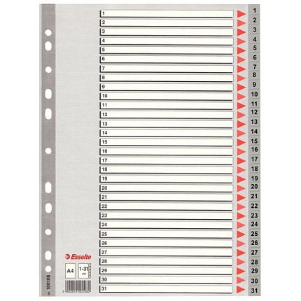 Plastové rozdružovače Esselte, 10 ks