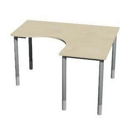 Rohové psací stoly Gemi, 160 (80) x 140 (65) x 70-90 cm, pravé provedení