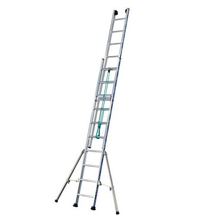 Výsuvný hliníkový žebřík s lanem Platinum 300 Tubesca-Comabi, 2 x 10 příček