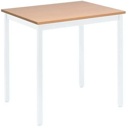 Víceúčelový stůl Manutan Expert, 70 x 60 cm, dezén dub, podnoží bílá