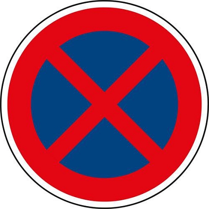 Dopravní značka Zákaz zastavení (B28)