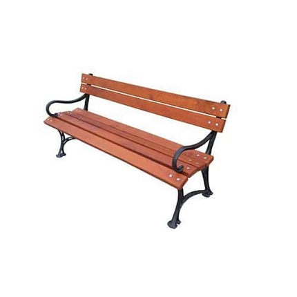 Anglická lavička s opěradlem a područkami, 150 cm