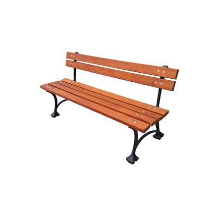 Boho lavička lehká s opěradlem - šířka 180 cm