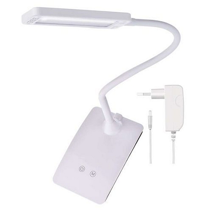 LED stolní lampa Eddy, bílá
