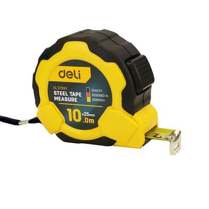 Svinovací metr Deli EDL3799Y, 10 m