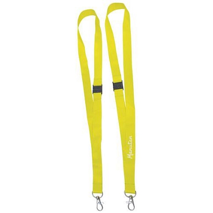 Šňůrky na krk s karabinou Manutan