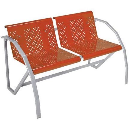 Lavice Manutan Expert Odéon, dvoumístná, oranžová