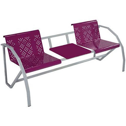 Lavice Manutan Expert Odéon, dvoumístná se stolkem, fialová