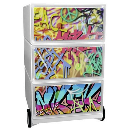 Mobilní kontejner Manutan Expert Easy Office, 3 zásuvky, 64,2 x 39 x 43,6 cm, freestyle