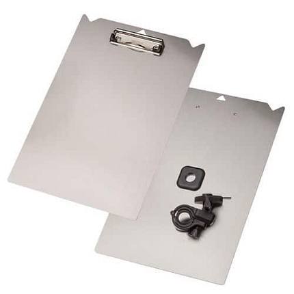 Kovová psací podložka s klipem a držákem na kulatý profil Tarifold, A4