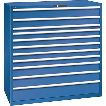 Dílenská zásuvková skříň Lista, 1431x725x1450mm, 11 zásuvek tmavě modrá