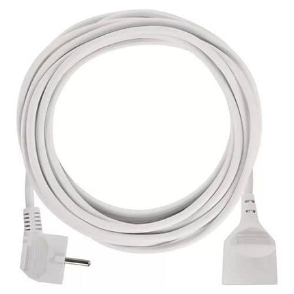 Prodlužovací kabel Emos, bílý, PVC, 1 zásuvka, 5 m