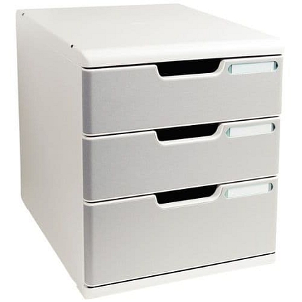 Zásuvkový modul Multiform, 3 zásuvky, šedý