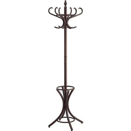 Věšák na kabáty Bistro hnědé dřevo, výška 185 cm