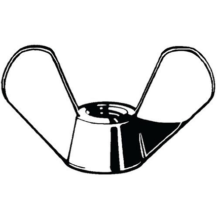 Křídlová matice BSW DIN 313 Mosaz CU2/CU3