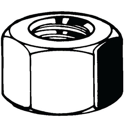 Šestihranná strojní matice BSW 1 x d DIN 934 Automatová ocel Pravý 6 3/4