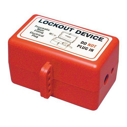 Uzávěr na velká elektrická a pneumatická zařízení Brady