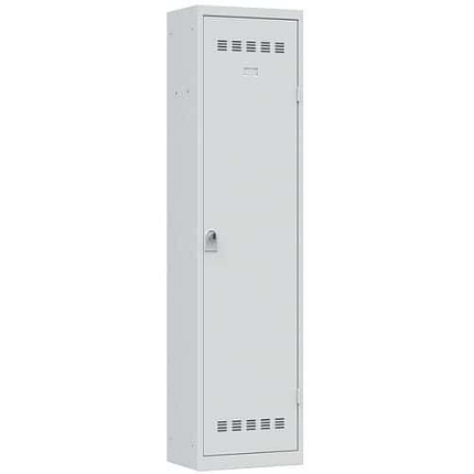 Svařovaná šatní skříň Vinco, 1 oddíl, 500 mm, otočný uzávěr, šedá/šedá