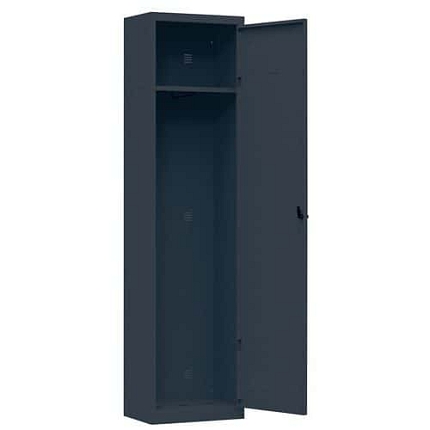 Svařovaná šatní skříň Vinco, 1 oddíl, 500 mm, cylindrický zámek, antracit/antracit