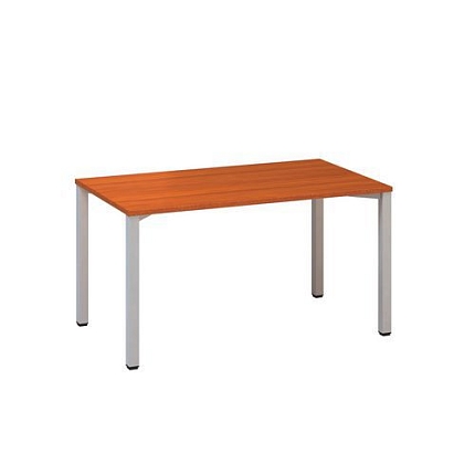 Konferenční stoly Alfa 420 s šedým podnožím, 140 x 80 x 74,2 cm, rovné provedení