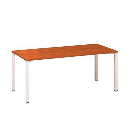 Konferenční stoly Alfa 420 s bílým podnožím, 180 x 80 x 74,2 cm, rovné provedení